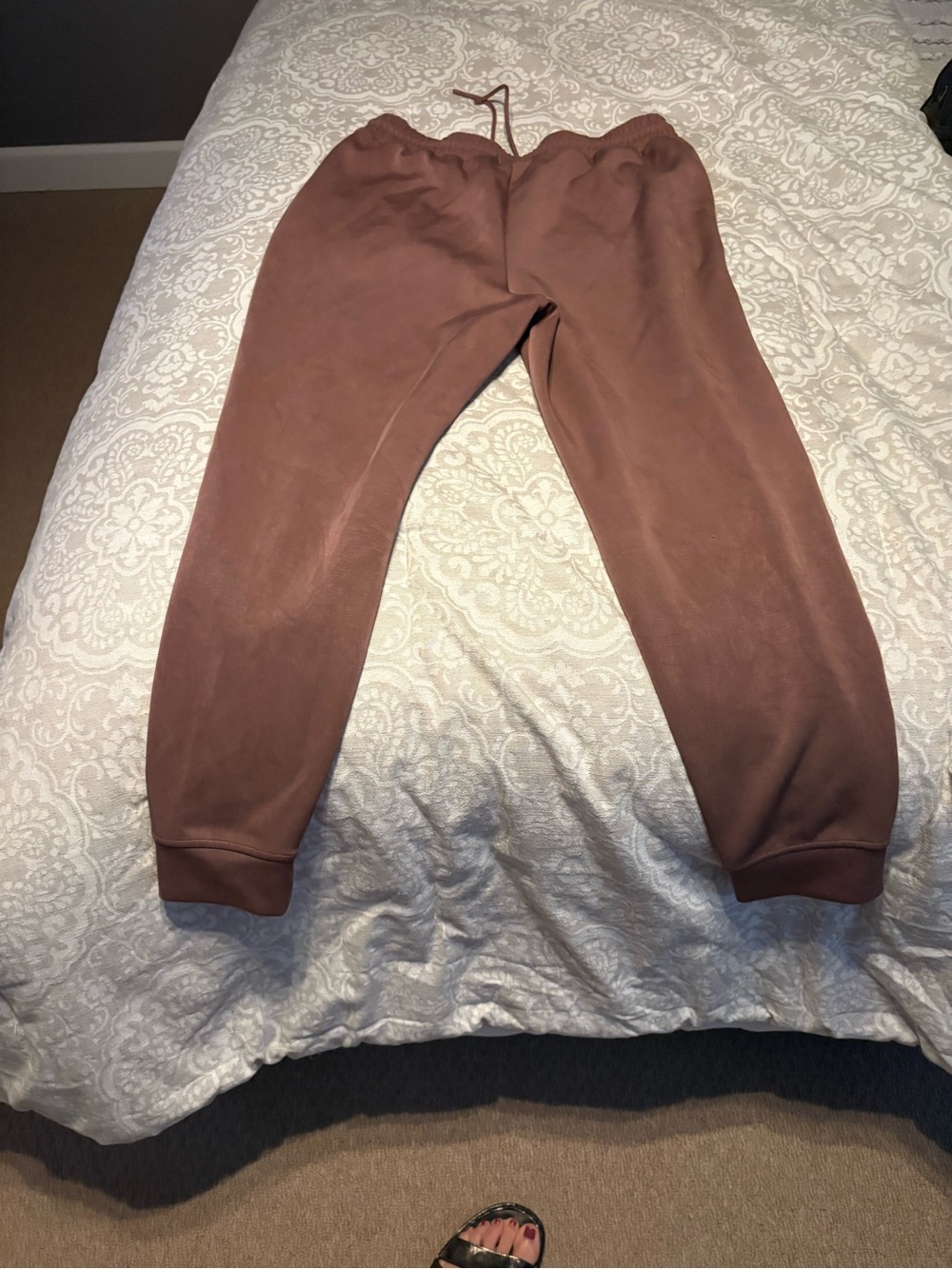 Brown Drawstring Jogger Sweatpants